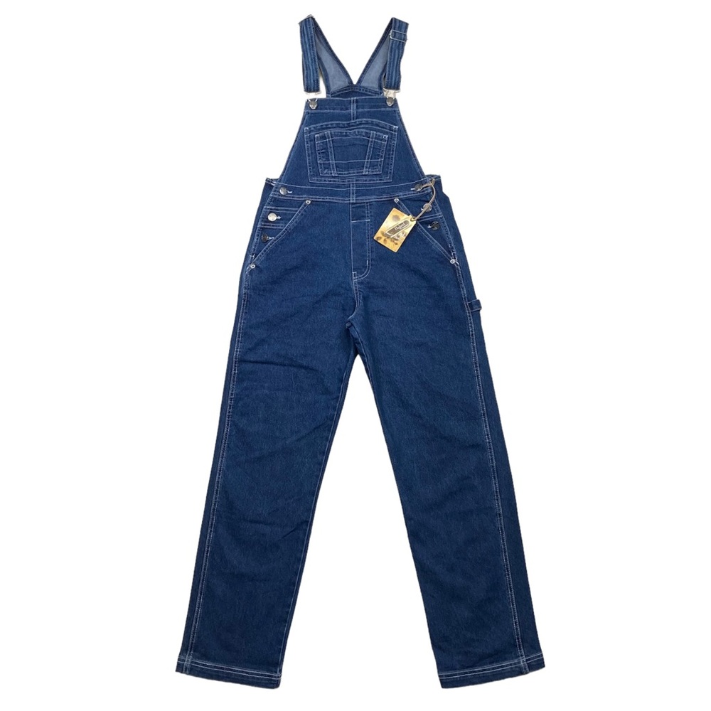 NWT Hybrid & Company Stretch Denim Jean Bib Farmer Overalls S